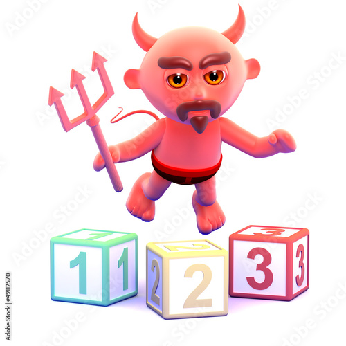 Illustration: Devil learns to count Devil learns to count
