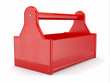 Empty wooden toolbox