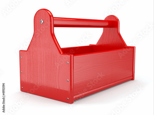 Illustration: Empty wooden toolbox Empty wooden toolbox
