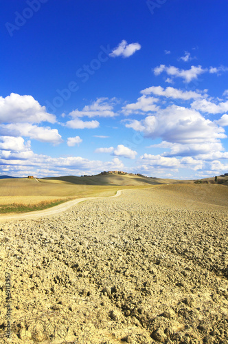 Photo: Tuscany, Crete Senesi farmland country landscape, Italy. Tuscany, Crete Senesi farmland country landscape, Italy.