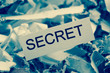 Papierschnitzel Secret