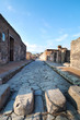canvas print picture - Pompeii street, Italy.