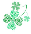 lucky four leaf clovers