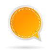 Orange vector text bubble