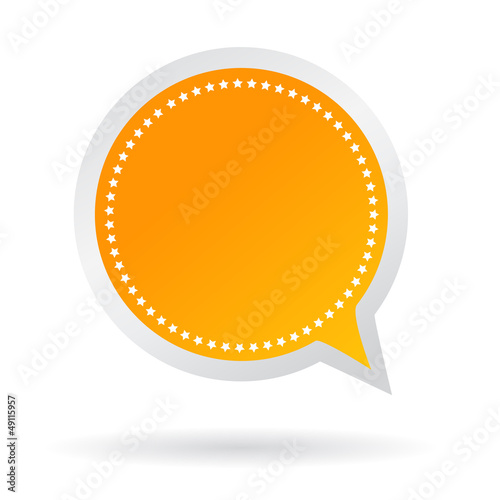 Vector: Orange vector text bubble Orange vector text bubble