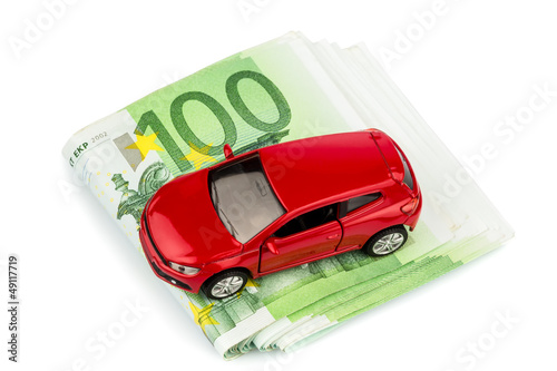 Photo: Auto auf Euroscheinen Auto auf Euroscheinen