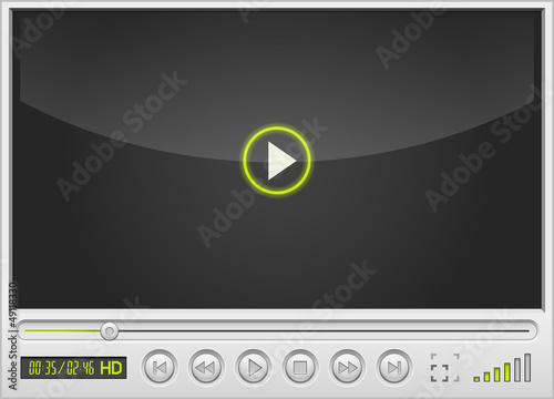 Vector: video record player interface vector illustration EPS10. video record player interface vector illustration EPS10.