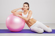 Woman on a fitness ball