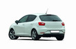 small white sports car on a white background
