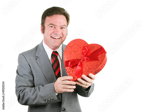 Photo: Businessman with Valentine Heart Businessman with Valentine Heart