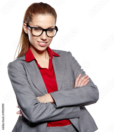 Photo: business woman in glasses business woman in glasses