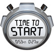 Time to Start Words Stopwatch Timer Clock