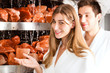 Photo: Young couple in salt cave of a Spa Young couple in salt cave of a Spa