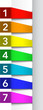 Abstract numbered color banners template