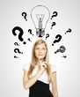 women with lamp