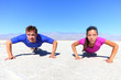Sport - young fitness couple