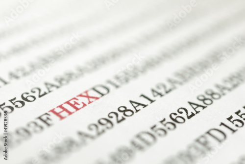 Photo: Hex code Hex code