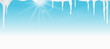 Sonne Eiszapfen blauer Himmel