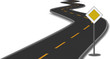 Vector illustration of road with main-road sign