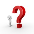 3D Minimalistic Person With A Questionmark