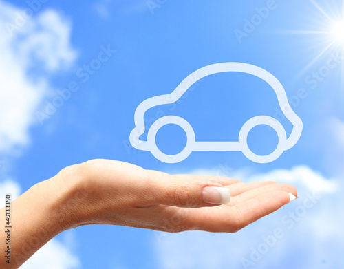 Photo: Hand with car Hand with car