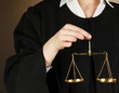 Judge on black background