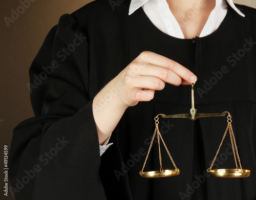 Photo: Judge on black background Judge on black background