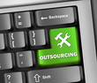Keyboard Illustration "Outsourcing"