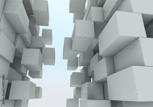 Illustration: abstract background of box float, 3d rendering abstract background of box float, 3d rendering