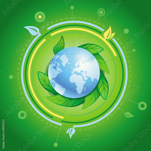 Vector: Vector ecology concept Vector ecology concept