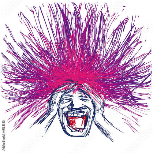 Vector: uomo stressato uomo stressato