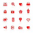 Set valentine's day red symbols