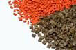 orange/brown polymer resin