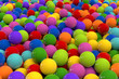 canvas print picture - viele bunte Bälle