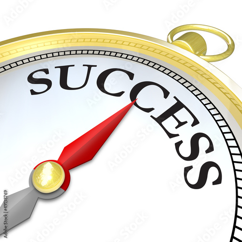 Photo: Compass Arrow Pointing to Success Reaching Goal Compass Arrow Pointing to Success Reaching Goal