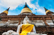 Buddha statues at Wat Yai Chai Mongkol in Ayutthaya, Thailand