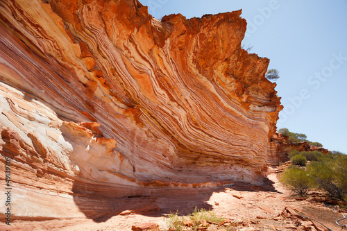 Photo: Colourful layered rock Colourful layered rock