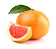 Ripe grapefruit in closeup