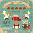 Vector: Sweet Cafe Menu Retro Design Sweet Cafe Menu Retro Design