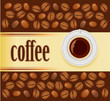 Vector: coffee cup and beans background coffee cup and beans background