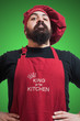 happy bearded chubby chef