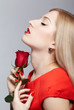 beautiful woman with flower