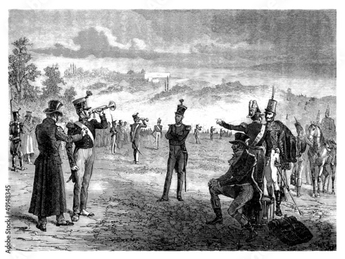 Illustration: Militaria France : a Scene - begining 19th century Militaria France : a Scene - begining 19th century