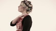 Funny housewife with Rolling pin