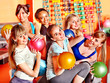 Women in aerobics class.