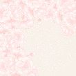 Card with stylized cherry blossom flowers.