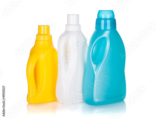 Photo: Three plastic bottles of cleaning product Three plastic bottles of cleaning product
