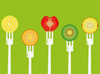 Vector: healthy food illustration healthy food illustration