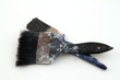 Photo: Paint brush on a white background. Paint brush on a white background.