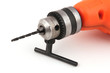 Photo: Electric drill on a white background. Electric drill on a white background.